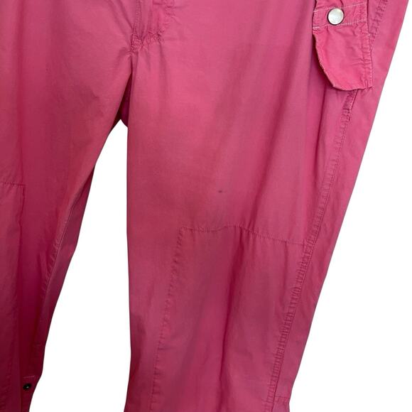 Steve & Barry’s | Vtg Y2K Hot Pink Cargo Roll Up Snap Button Pants Sz 18 Gorp - Picture 3 of 8
